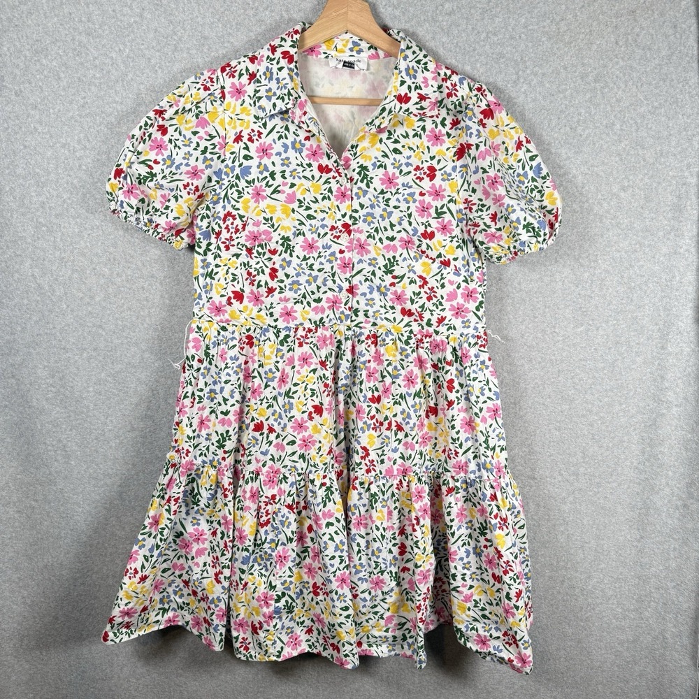Kate Spade Shoreside Ditsy Floral Shirtdress Classic Preppy Mini Sz Medium